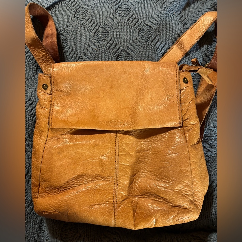 AMERICAN LEATHER CO Backpack Tan, softest leather, Gently used Great used cond